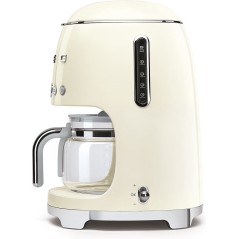 Smeg 50s Style DCF02CREU Coffee Maker - 1.25L Capacity, Retro Elegance for Your Kitchen!